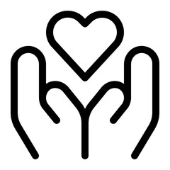 Fototapeta premium hands give love icon