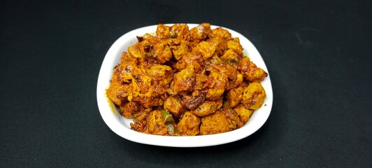 Masala Soya Chunk Curry made using Soyabean nuggets and spices - protein rich food from India