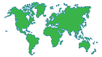 green world map or save world 
