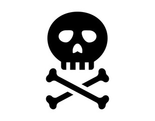 かわいらしいどくろのイラスト