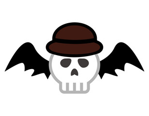 かわいらしいどくろのイラスト