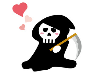 かわいらしいどくろのイラスト