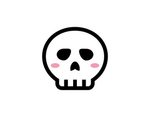 かわいらしいどくろのイラスト