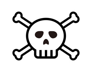 かわいらしいどくろのイラスト