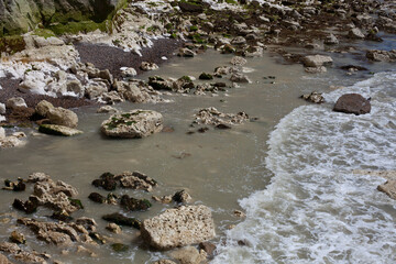 Sussex coast rocks and sea water