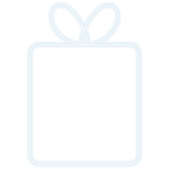 gift box neon icon