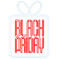 black friday neon gift