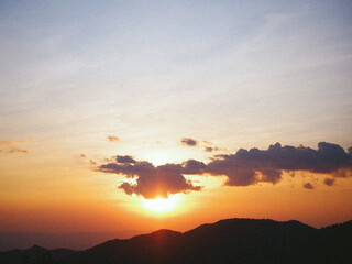 sunset in the mountains