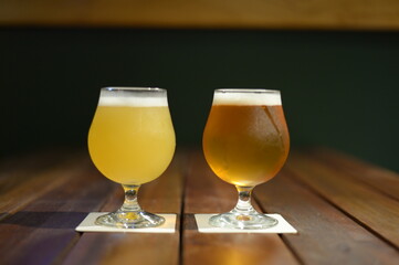 Cheers in a beautiful brewery