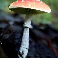 magic world of mushrooms. illustration of fairy tale Wonderland