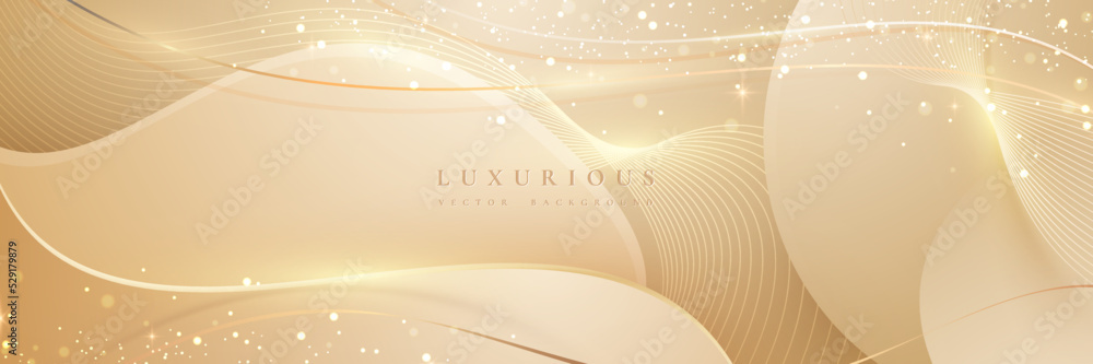 Poster luxury elegant background with abstract sparkle effect. abstract background with golden color.