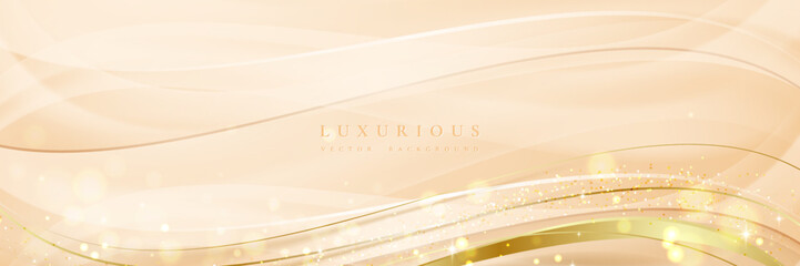 Luxury elegant background with abstract sparkle effect. Abstract background with golden color.