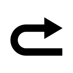 arrow back symbol for icon design