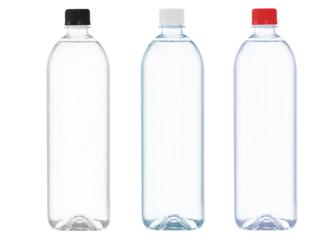 Collection of water bottle isolated on white background