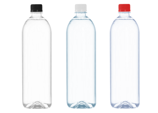 Collection of water bottle isolated on white background