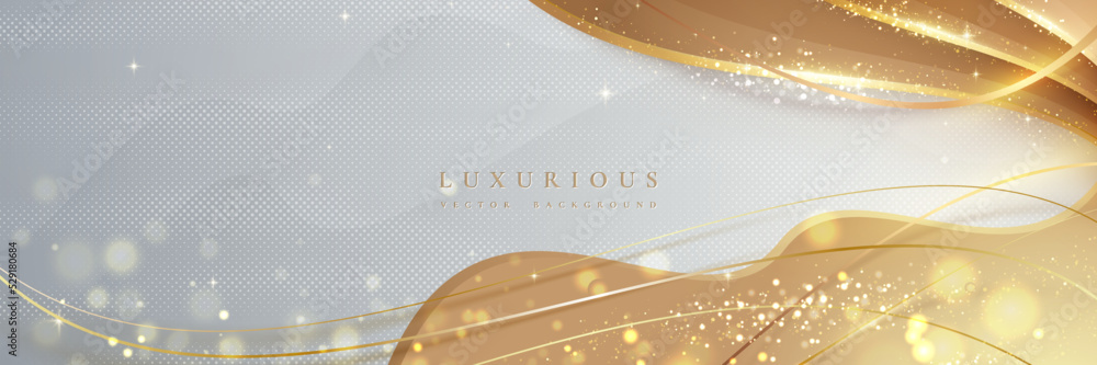Poster luxury elegant background with abstract sparkle effect. abstract background with golden color.