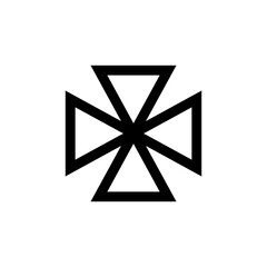 four triangular symbol for icon design