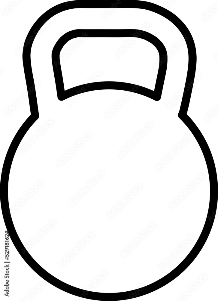 Poster kettlebell icon vector. simple design on white background..eps