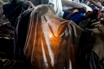 Drug addicts on dirty streets of Kabul in Afghanistan