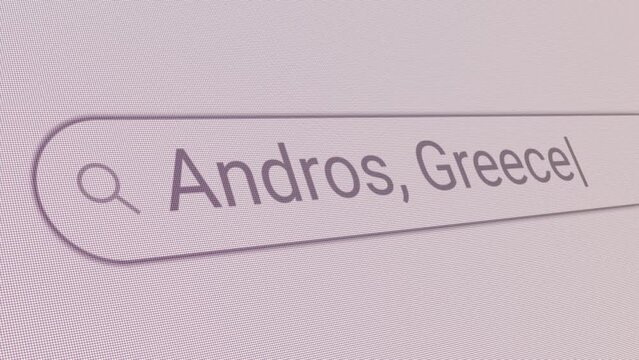Search Bar Andros Greece 
Close Up Single Line Typing Text Box Layout Web Database Browser Engine Concept