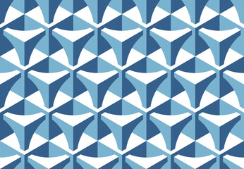 Cubes. Seamless vector geometric 3D pattern. Optical illusions. Op Art. Endless template for modern fabric, textile or wrapping. Pastel colors background. Stylish luxury 3D tiles for design interior. 