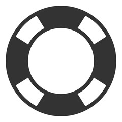 Naklejka premium Lifebuoy on a ship - icon, illustration on white background, glyph style