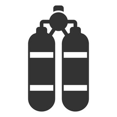 Scuba diving - icon, illustration on white background, glyph style