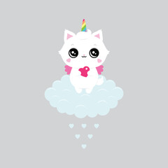 Cat cute face kids room decor