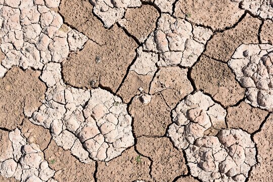 Tierra agrietada debido a la sequ&iacute;a y al cambio clim&aacute;tico