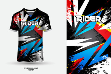 Abstract Futuristic T shirt jersey design suitable for sports, racing, soccer, gaming and e sports vector