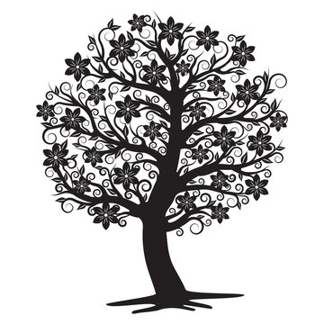 Family Tree template, Color isolated Vector illustration of kawaii cartoon.