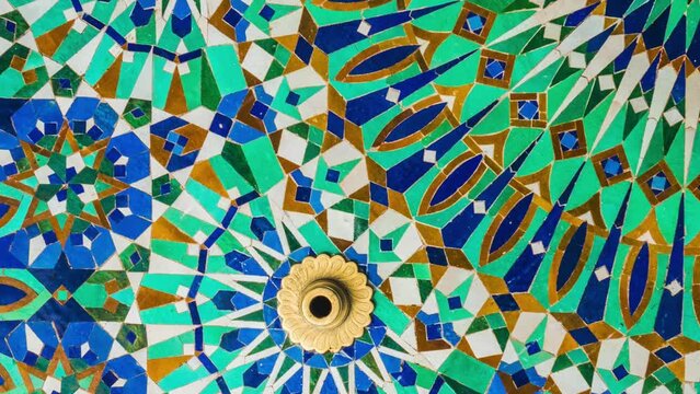 animated shot of traditional Zelige pattern of Morocco