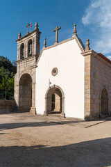 Fototapeta na wymiar Church of Gatao. The Church of Gatão is a building whose construction timeline extends through the 13th and 14th centuries. Amarante, Portugal