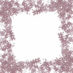 frame of pink flowers