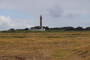 lighthouse on the coast in France 