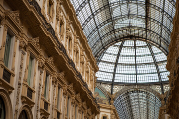 Galleria Vittorio Emanuele II canopy roof Milan Italie