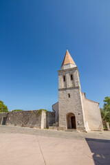 Roman-catholic church of Krk (capital) at the island of Krk, Croatia