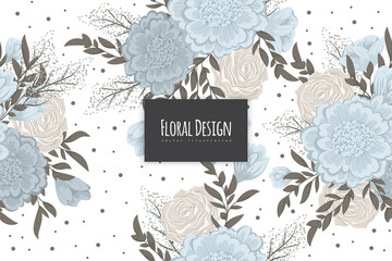 Seamless Floral Pattern in vector. Wallpaper template