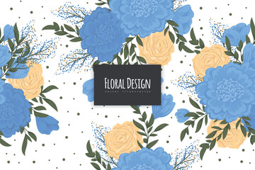 Seamless Floral Pattern in vector. Wallpaper template