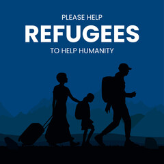 World Refugee Day. Concept of social event. 20 June. International immigration concept background