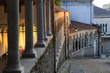 view of the Portico del Lippomano of the castle of Udine