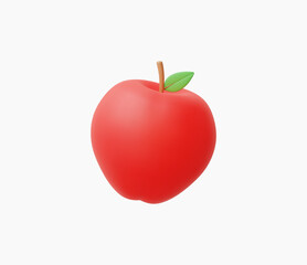 3d Realistic Apple fruit vector illustration.