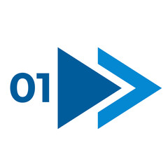 Modern brochure bullet points for presentation design. 1 step.