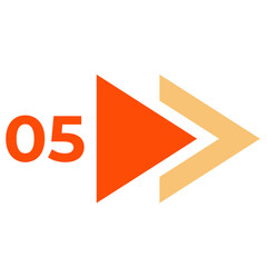 Modern brochure bullet points for presentation design. 5 step.