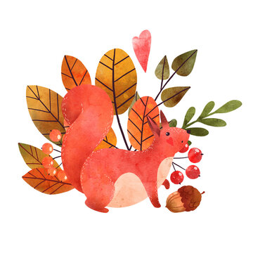 Fall mood, premade designs with cute squirrels