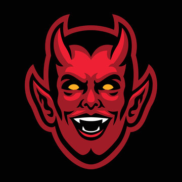 Vicious Devil Head Mascot Logo