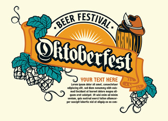 Vintage Style of Oktoberfest Design