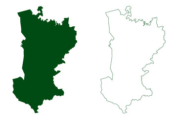 General Heliodoro Castillo municipality (Free and Sovereign State of Guerrero, Mexico, United Mexican States) map vector illustration, scribble sketch map