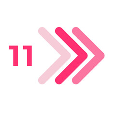 Modern brochure bullet points for presentation design. 11 point.