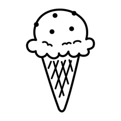Hand drawn doodle icon - ice cream